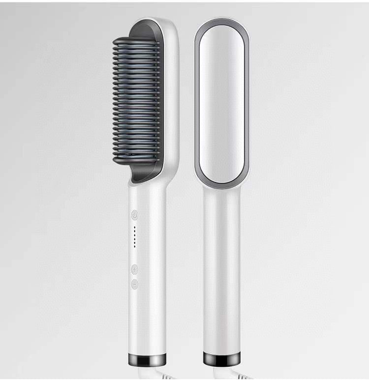 Des cheveux lisses et brillants en quelques minutes avec le peigne lisseur 2-en-1-Obtenez une coiffure impeccable avec le peigne lisseur 2-en-1, facile et rapide.
Smooth, shiny hair in minutes with the 2-in-1 straightener comb.
Get a flawless hairstyle with the 2-in-1 straightener comb, quick and easy-See-I-J-Univers-feminin-Le peigne lisseur 2-en-1-le secret pour des cheveux lisses et bien-coiffés-Lissez vos cheveux facilement avec notre peigne lisseur 2-en-1